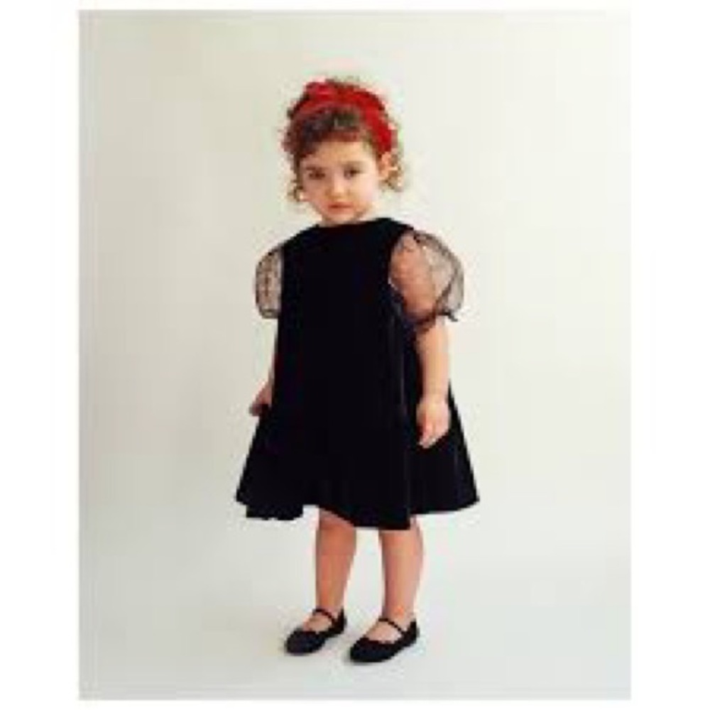 Zara baby girl velvet dress 9-12 months